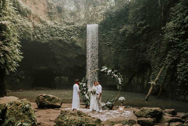  Leyla and Abylay's Intimate Elopement at Tibumana Waterfall, Bali